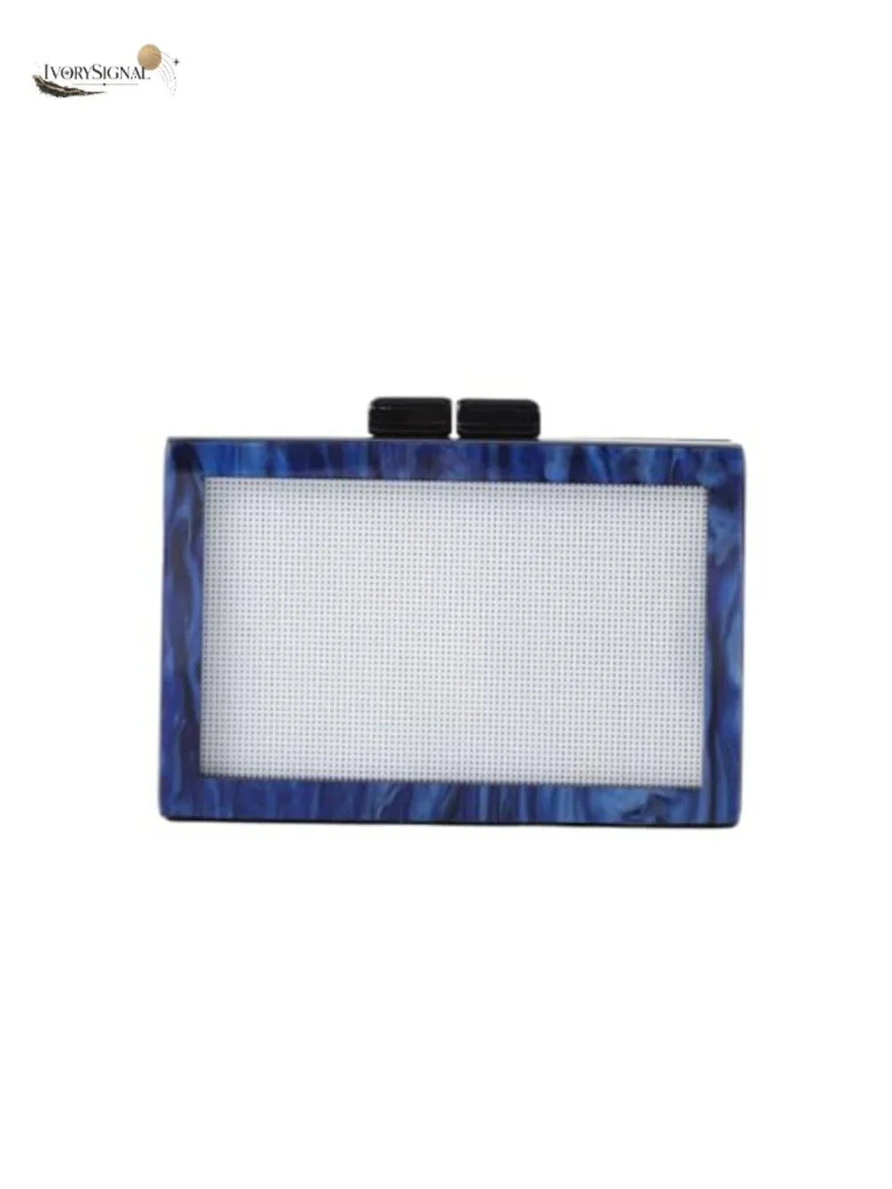 Acrylic Handbag Rattan Woven Pattern Square Box Crossbody Shoulder Bag Chain